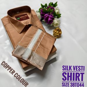 Mens Silk Shirt & Dhoti Combo Set