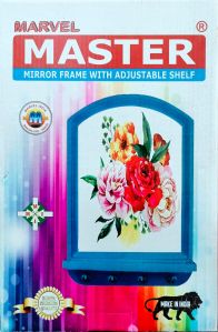 Plain Polished Marvel Big Plastic Mirror Frame With Adjustable Shelf