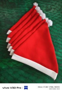 Red Fleece Santa Clause Cap