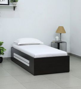 Modern Single Bed with Integrated Storage for Home and Hostel