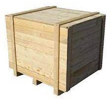Sealed Pine Wood Industrial Crate