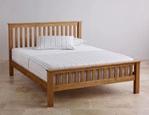 Solid Wood Slatted Platform Bed Contemporary, Classic, Minimalist
