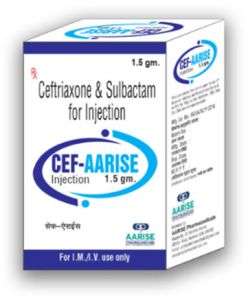 Ceftriaxone Sulbactam Injection Cef Aarise 1.5 Gm