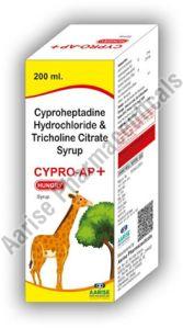 Cyproheptadine Hydrochloride Tricholine Citrate Syrup Cypro Ap