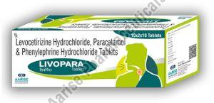 Levocetirizine Hydrochloride Paracetamol Phenylephrine Hydrochloride Tablet