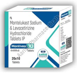Montlevo Montelukast Sodium Levocetirizine Hydrochloride Tablet Monliveo 10