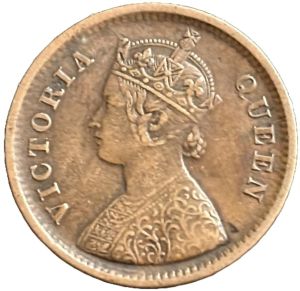 victoria queen 1862 british india copper coin