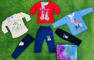 Art No. 702 Girls Printed Pajama Set