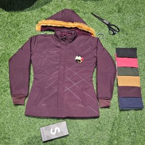 Plain Girl Hooded Jackets, Sleeve Type : Full Sleeve