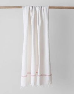 White Cotton Gamcha for Multi-purpose (Towel, Head Cover, Etc.)