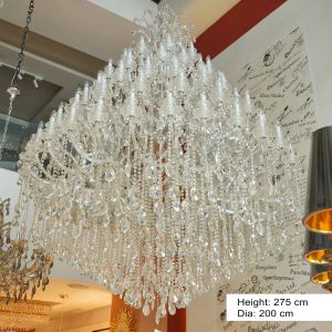 Pearl 105 Lights Chrome Clear Crystals Chandelier