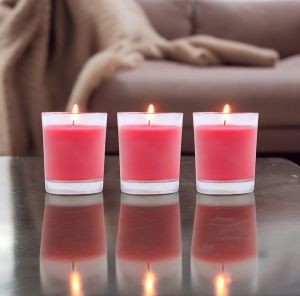 Polished RPM-orn-cch-008 Glass Candle, Shape : Round, Cylindrical