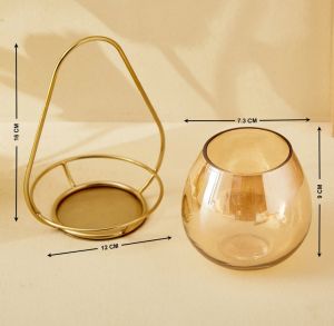rpmorncch043 Glass Candle Holder