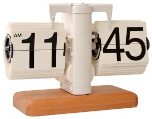 Mechanical Flip Clock with Bamboo
