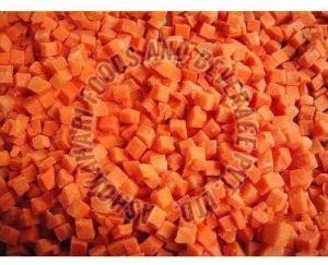 A Grade Frozen Diced Carrot, Color : Orange, Packaging Size : 5 Kg