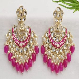 Beautiful Pink Imitation Earrings