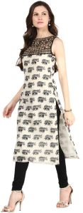 Ladies Sleeveless Cotton Kurti