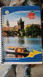 Plain Printed Apple A4 Spiral Notebook 10x8Inch, 12x10Inch