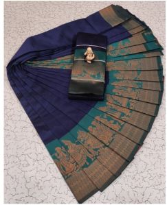 Ladies Printed Palaku Cotton Silk Saree