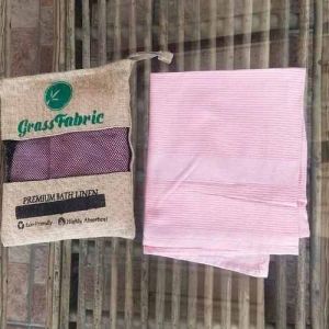 Grassfabric Pink Bamboo Towels