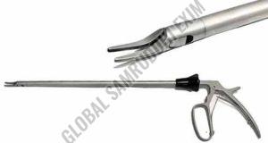 Stainless Steel Hemolock Clip Applicator, Color : Silver