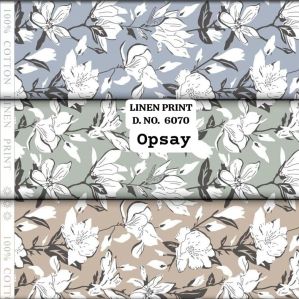 40s Premium Linen Print Shirting Fabric