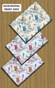 9007 Slub Cotton Shirting Fabric Digital Discharge