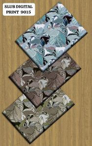 9015 Slub Cotton Shirting Fabric Digital Discharge