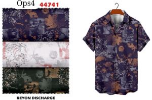 44741 Digital Discharge Rayon Shirting Fabric