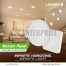 12W Ledure Horizon Panel LED Downlight, Lighting Color : Pure White