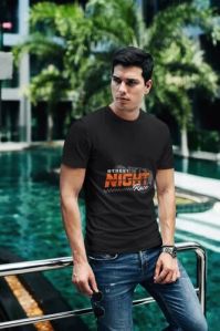 Cotton Street Night Race Printed Mens T Shirt