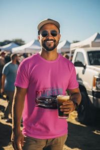 Polyester Rebel Roadster Pink Nitro Drift Graphic Printed T-Shirt