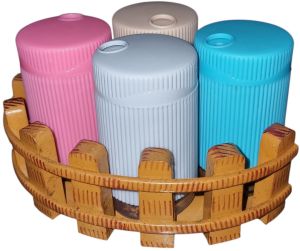 Plastic Salt Pepper Set, Color : Pink, White, Multicolor