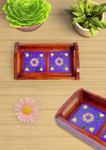 2 Tile Ceramic Tray