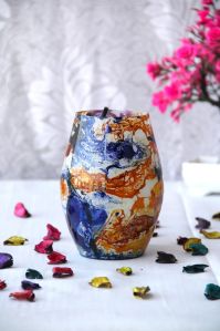 6 Inch Marble Dholak Table Lamp