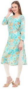 Aqua Petal Grace Kurti