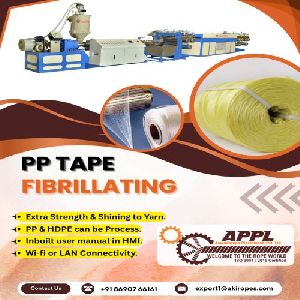 PP Tape Fibrillation Extrusion Line for Making Fibrillated Twine / String