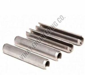 Polished Stainless Steel Slotted Spring Pins, Color : Grey Standard