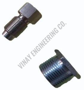 Polished Stainless Steel Hex Nipples, Color : Grey Standard