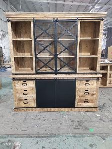 Mango Wood 6 Drawers Huch Cabinet Two Part, 20045220 Cm