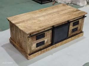 Mango Wood 8 Drawers Coffee Table