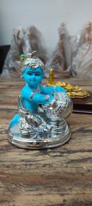 Laddu Gopal Statue Sliver Plated