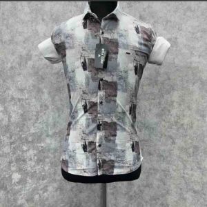 Modern Geometric Print Full Sleeve Shirt