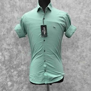 Muted Teal Mens Cotton Formal Shirt