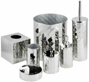Polished Stainless Steel Bathroom Accessories, Color : Silver