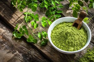 Blended Natural Moringa Leaves Powder, Packaging Type : Green