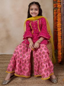 Branded Biba Girls  Designer Party Wear Lehenga Choli Dupatta Set