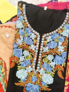 Ladies Kashmiri Embroidery Aari Work Kurti