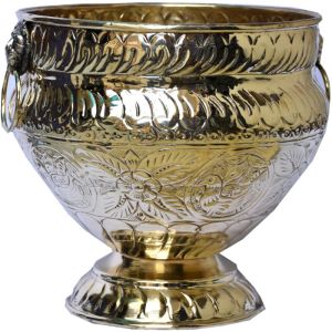 Polished Aluminium Planter Pots, Shape : Round