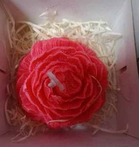 Peony Flower Soy Wax Candle, Packaging Type : Box